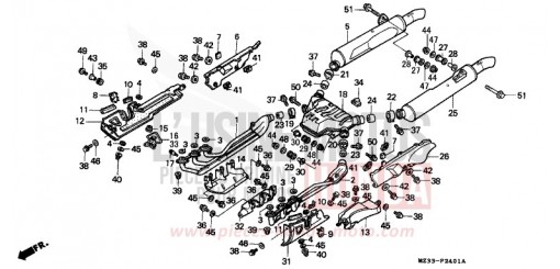 ABGAS-SCHALLDAEMPFER (GL1500SEP/SER/SES/SET) GL1500SET de 1996